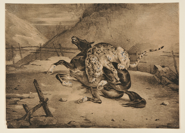 A TIGER DEVOURING A HORSE