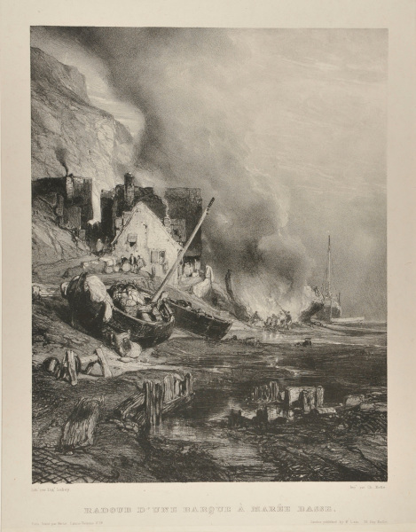 Radoub d’une barque à marée basse