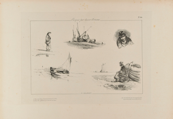 Plate 44 from the series “Croquis par divers artistes”