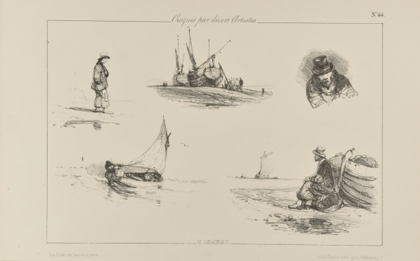 PLATE 44 FROM THE SERIES "CROQUIS PAR DIVERS ARTISTES"
