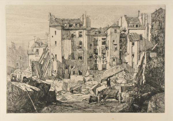 DEMOLITIONS FOR THE DRILLING OF THE RUE DES ÉCOLES