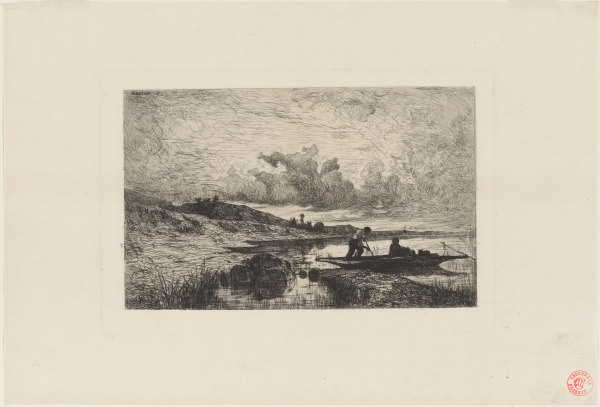 EVENING ON THE BOARDERS OF THE RHONE AT RIX