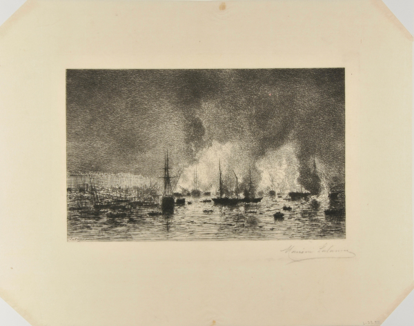 FIRE AT THE PORT OF BORDEAUX, NIGHT OF SEPTEMBER 28, 1869