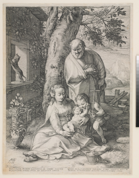 THE HOLY FAMILY WITH THE INFANT JOHN THE BAPTIST