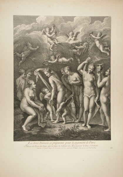 THE THREE GODDESSES PREPARE THEMSELVES FOR THE JUDGEMENT OF PARIS