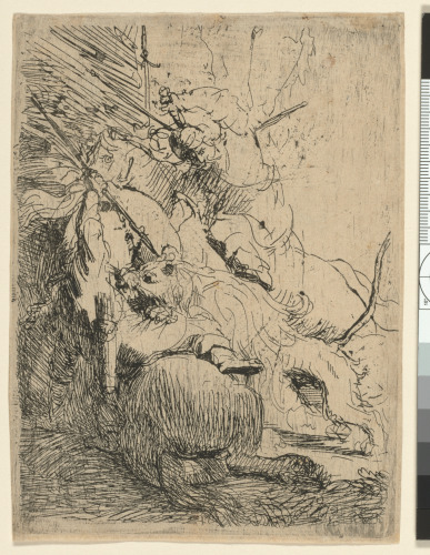 THE SMALL LION HUNT (WITH ONE LION)