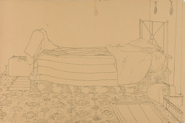 Interior with Bed and Suitcase