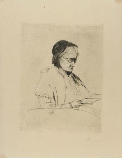 OLD WOMAN READING