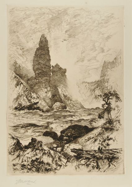 LANDSCAPE WITH HIGH CLIFFS AND RIVER
