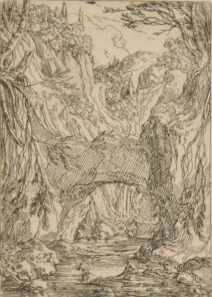 ROCKY GORGE WITH STREAM