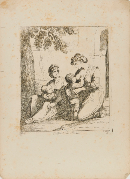 from the book “Nuova Raccolta di cinquanta motivi Pittoreschi e Costumi di Roma, incisi all’Acqua forte da Bartolomeo Pinelli Romano” (Rome: Presso Lorenzo Lazzari, 1810)