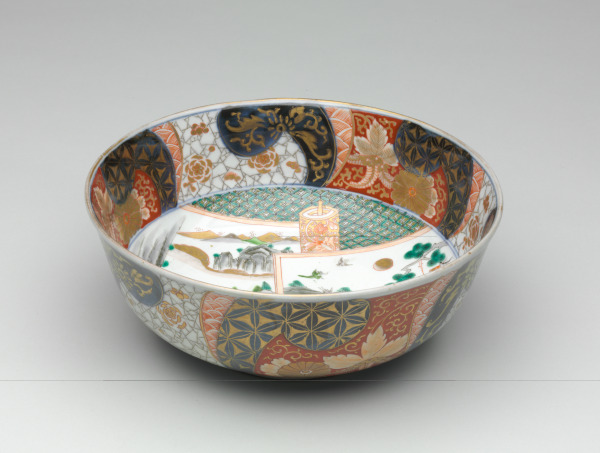 Bowl Decorated with Paintings of Landscapes