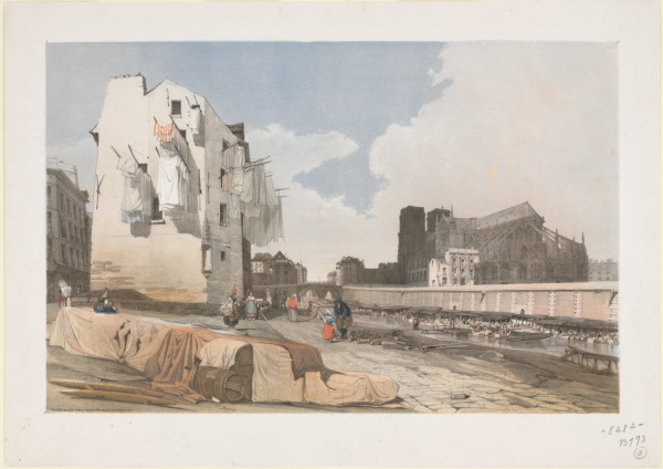 NOTRE DAME, PARIS FROM THE QUAI ST. BERNARD