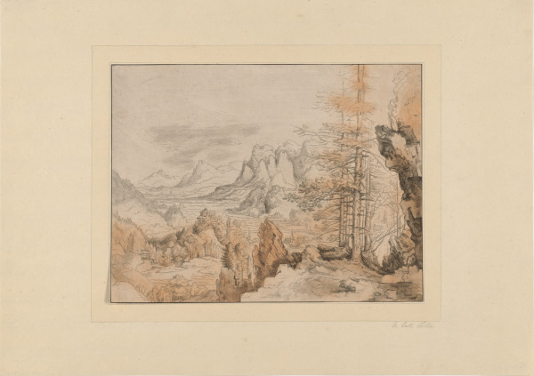 MOUNTAINOUS LANDSCAPE WITH CASTLE