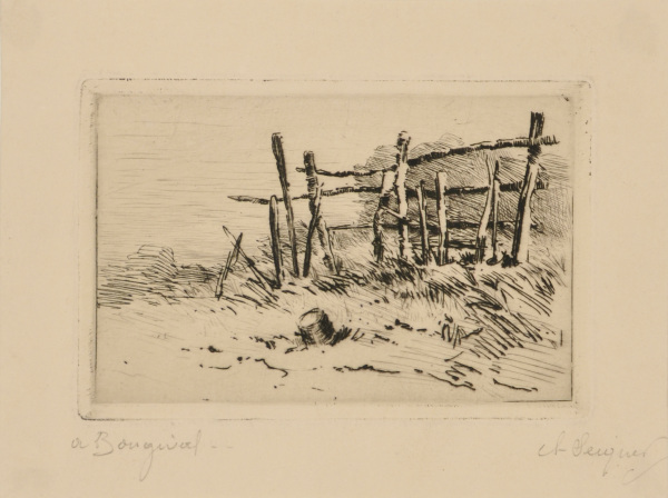 AT BOUGIVAL, WITH OLD FENCE