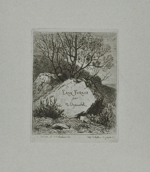 TITLE PLATE FROM THE SERIES "EAUX FORTES PAR T. CHAUVEL"