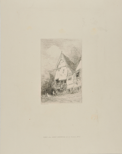 From Croquis de Voyage de 1843: Gabled House seen from the front