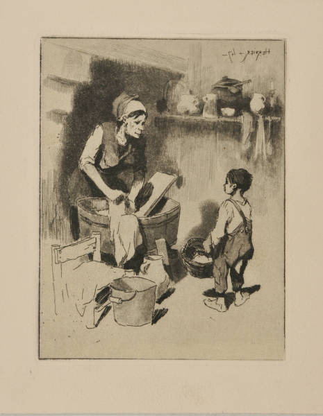 A LAUNDRESS AND A CHILD