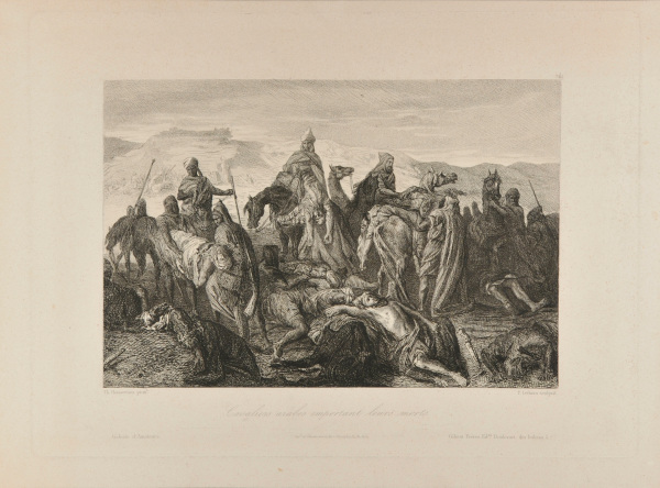 Cavaliers Arabes emportant leurs morts