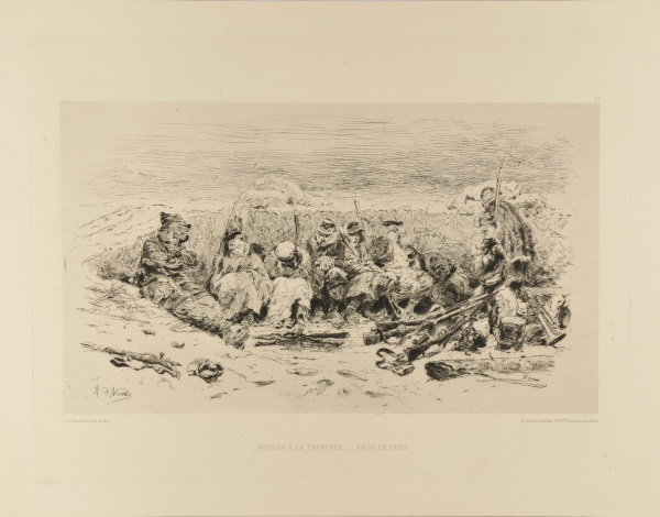 SOLDIERS IN A TRENCH - SIEGE OF PARIS