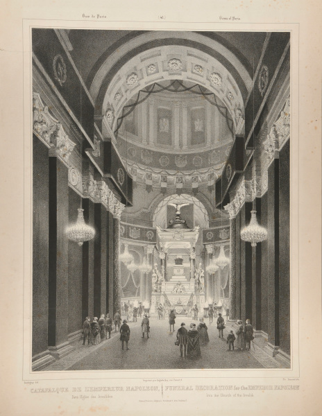 FUNERAL DECORATION FOR THE EMPEROR NAPOLEON INTO THE CHURCH OF THE INVALIDE