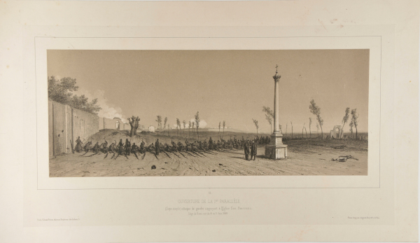 OPENING OF THE FIRST PARALLEL (ATTACK NEAR THE CHURCH OF SAN PANCRAZIO)