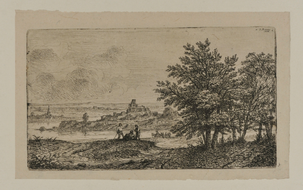 LANDSCAPE WITH TOWN IN THE BACKGROUND