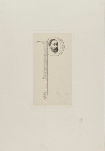 CAPITAL LETTER P WITH SMALL HEAD OF A MAN