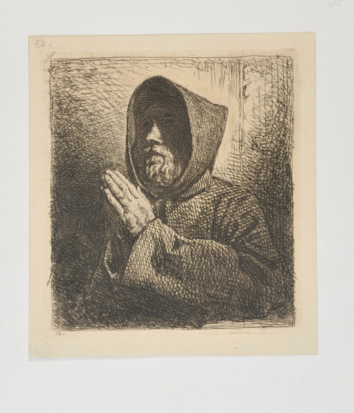 HEAD OF A PRAYING MONK