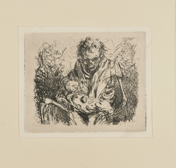 DEATH CRADLING A CHILD