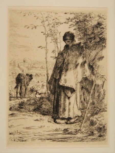 SHEPHERDESS KNITTING