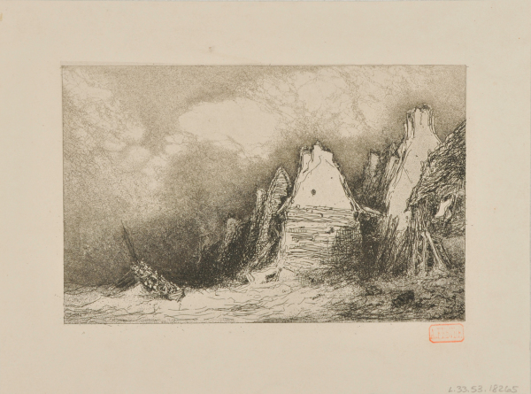 NORMAN VILLAGE WITH THE RUINS OF THREE TOWERS