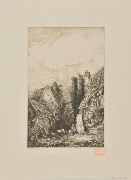 NORMAN VILLAGE WITH THE RUINS OF THREE TOWERS