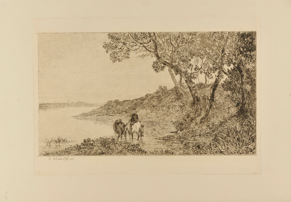 HORSES ON THE BANKS OF THE SEINE