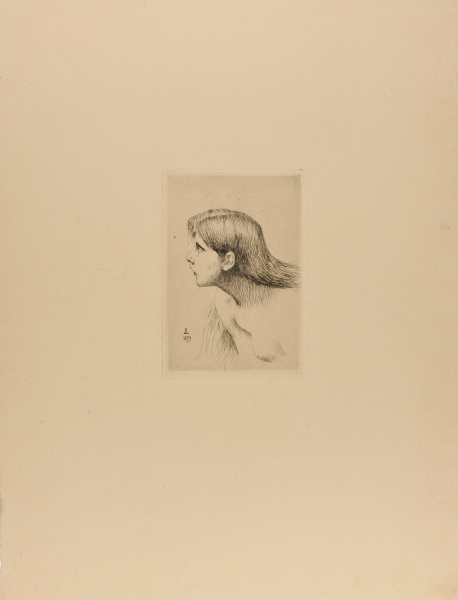 HEAD OF A GIRL, STUDY FOR "FEMME NUE AGENOUILLÉE"