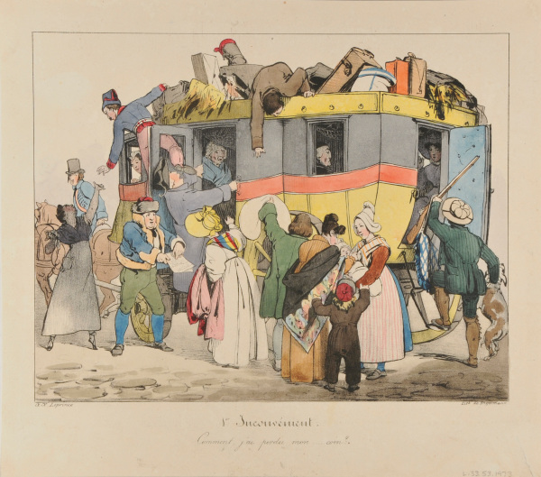 PASSENGERS BOARDING A COACH
