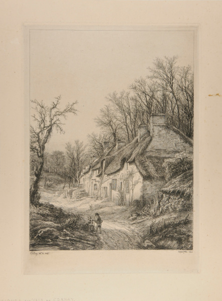 THATCHED COTTAGES IN WINTER IN VAUX-DE-CERNAY