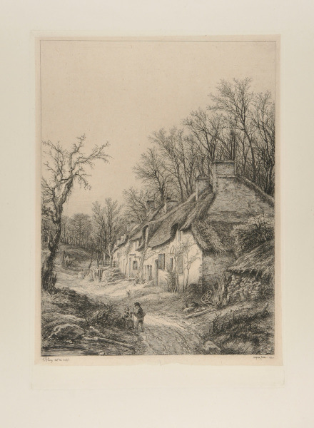 THATCHED COTTAGES IN WINTER IN VAUX-DE-CERNAY