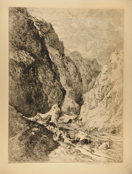 ROCKY LANDSCAPE WITH HIGH CLIFFS