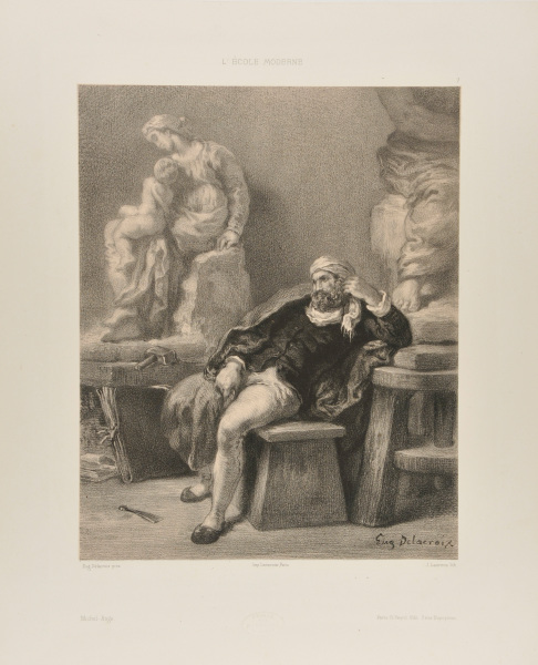 Michel-Ange dans son Atelier