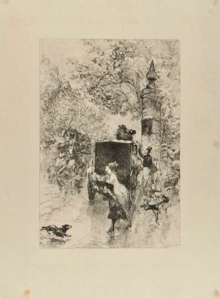 DOWNPOUR ON THE BOULEVARD DES ITALIENS