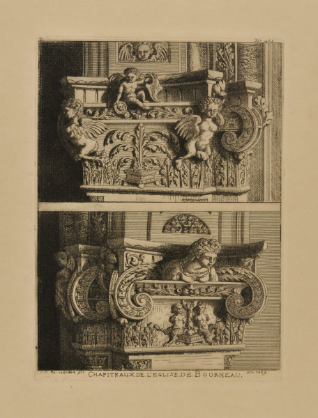 Chapiteaux de l'Eglise de Bourneau