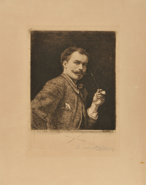 Self-Portrait with Pipe