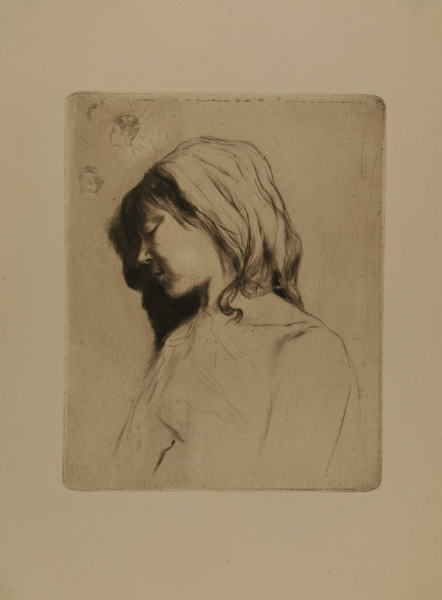 YOUNG WOMAN IN PROFILE