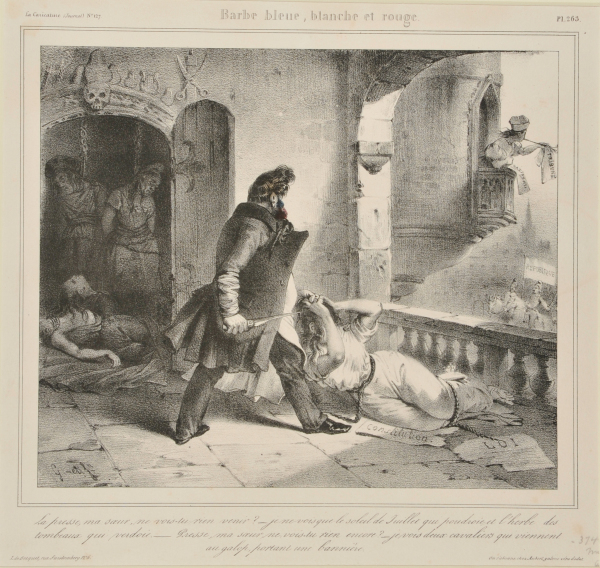 Barbe bleue, blanche et rouge, from Caricature