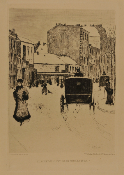 THE BOULEVARD DE CLICHY IN SNOWY WEATHER