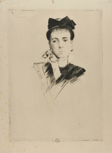 PARISIAN LEANING ON A CHAIR