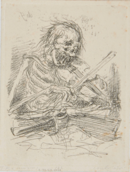 DEATH PLAYING A VIOLIN