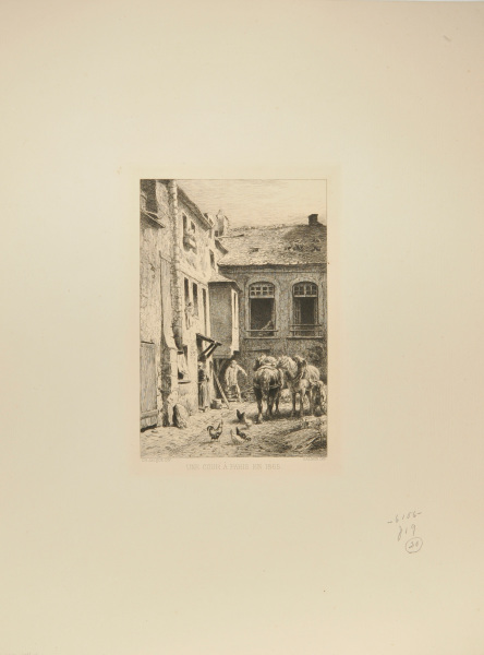 A COURTYARD IN PARIS IN 1865