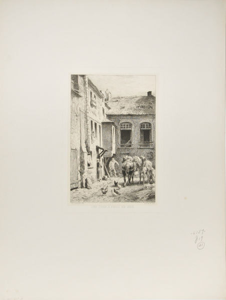 A COURTYARD IN PARIS IN 1865